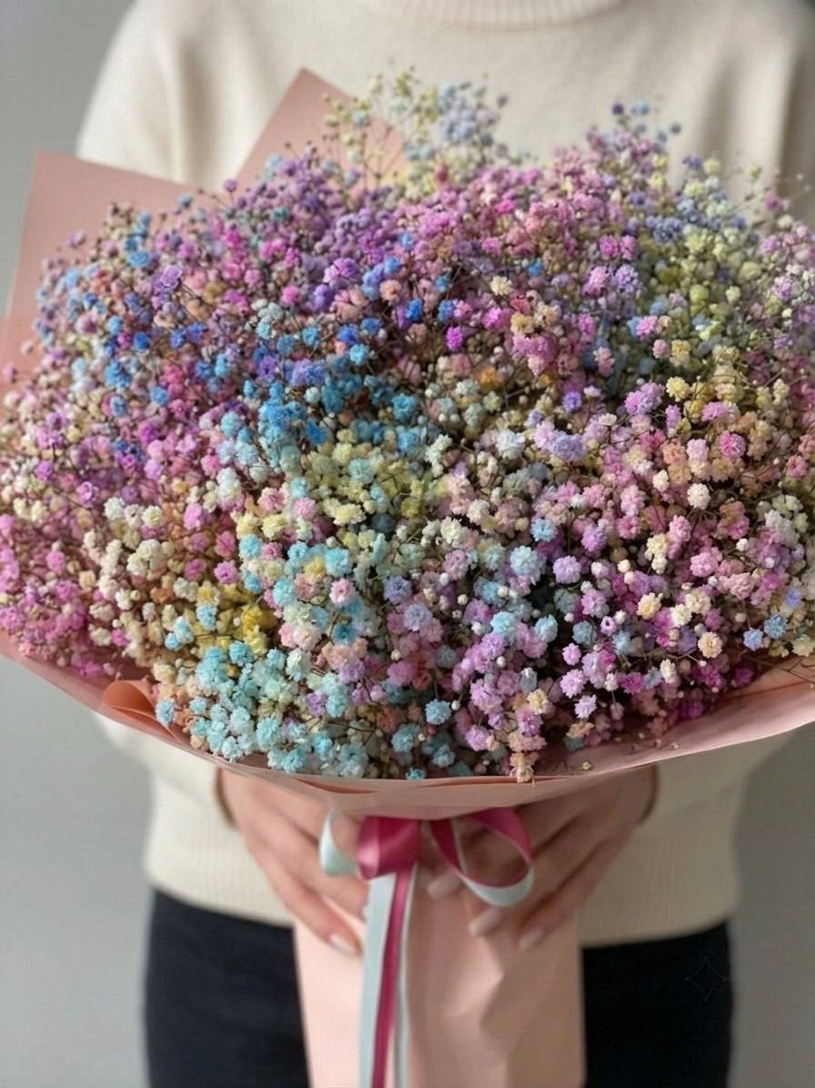 Моно-букет из гипсофилы